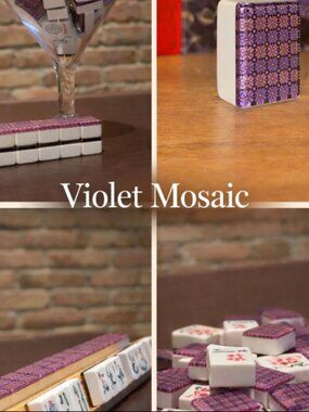 Automatic Mah Jongg Tiles Designer Series - Violet Mosaic (36MM)
